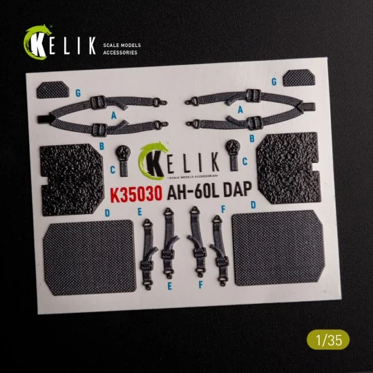 AH-60L DAP interior 3D decals for Academy kit, 1/35 - Kelik K35030