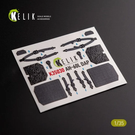 AH-60L DAP interior 3D decals for Academy kit, 1/35 - Kelik K35030