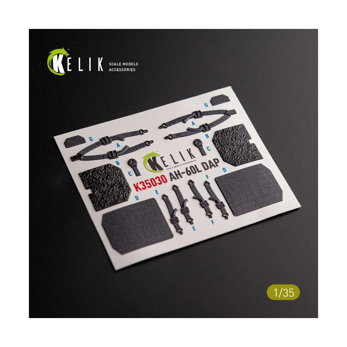 AH-60L DAP interior 3D decals for Academy kit, 1/35 - Kelik K35030