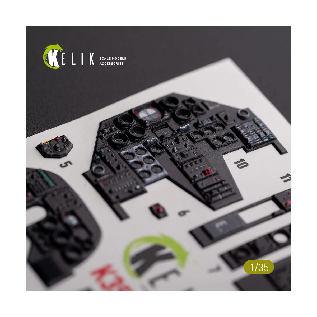 AH-1W interior 3D decals for Academy kit, 1/35 - Kelik K35032
