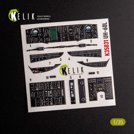 UH-60L interior 3D decals for Academy kit, 1/35 - Kelik K35031