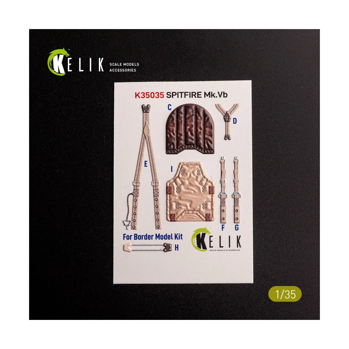 Spitfire Mk.VB - interior 3D decals for Border Models kit, 1/35 - K...