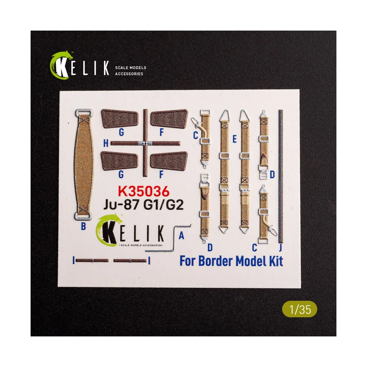 Ju-87 G1/G2 - interior 3D decals for Border Models kit, 1/35 - Keli...