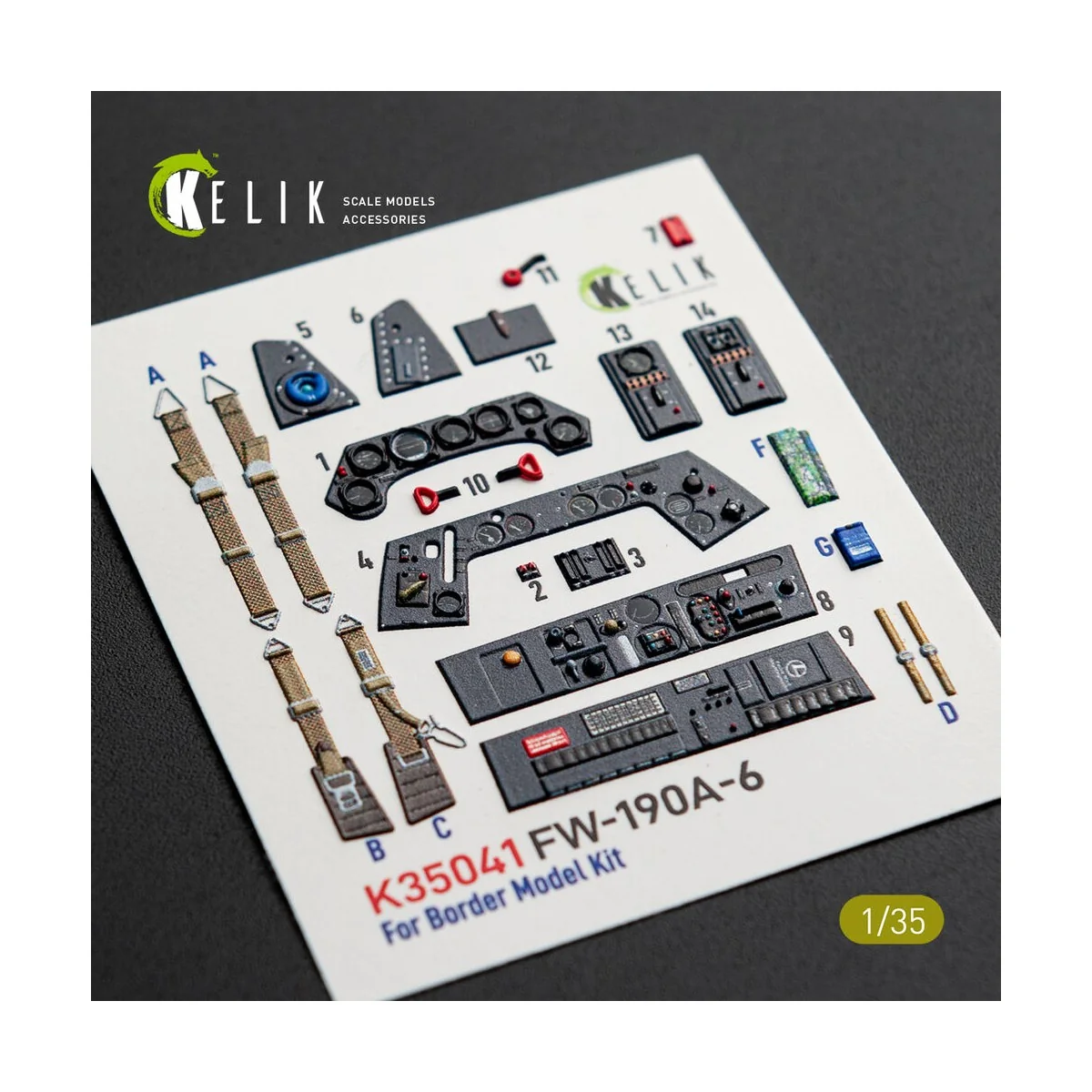 FW-190A-6 - interior 3D decals for Border Models kit, 1/35 - Kelik ...