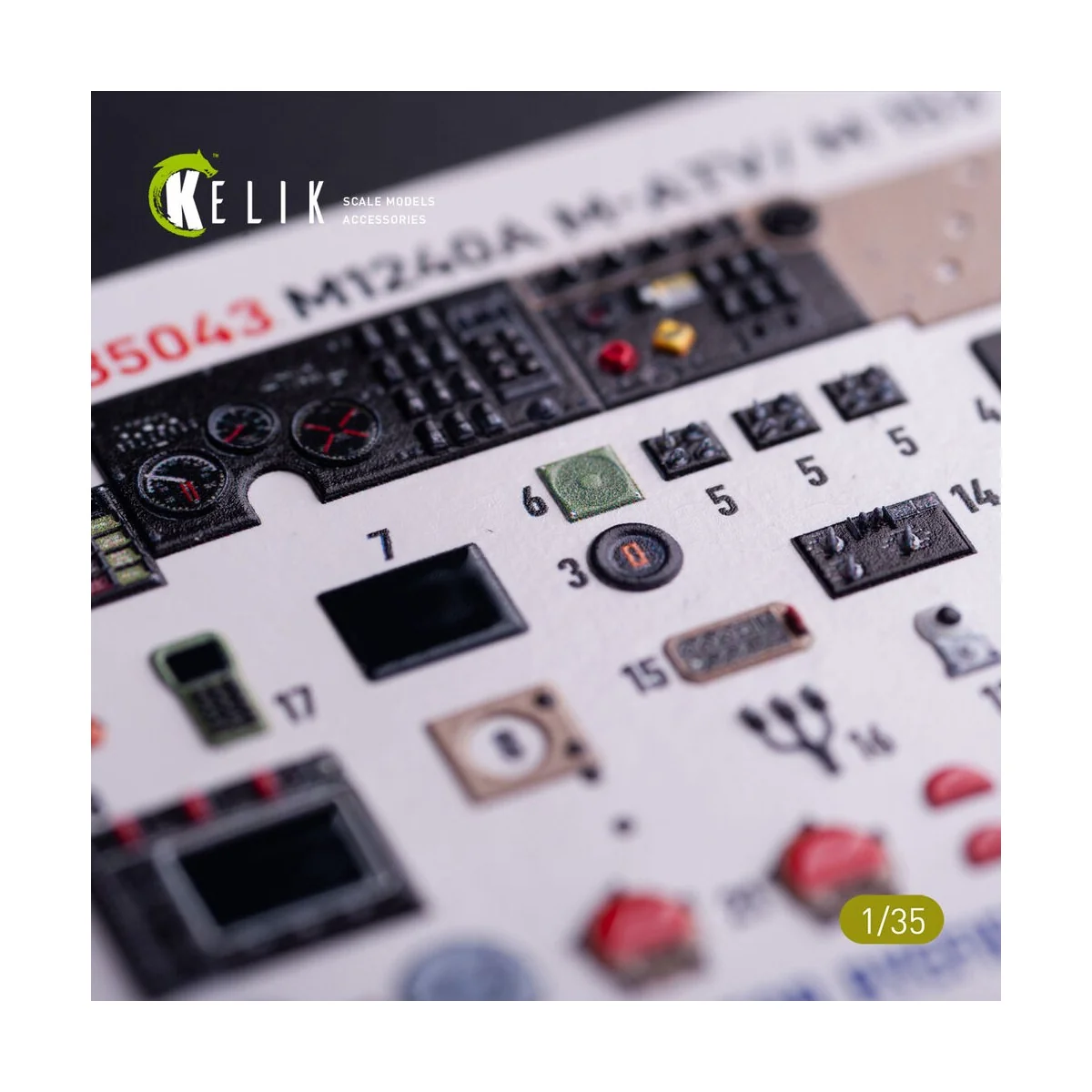 M1240A M-ATV - interior 3D decals for RFM kit, 1/35 - Kelik K35043