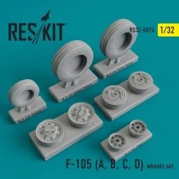 F-105 (A, B, C, D) Thunderchief wheels set, 1/32 - ResKit Models RS...