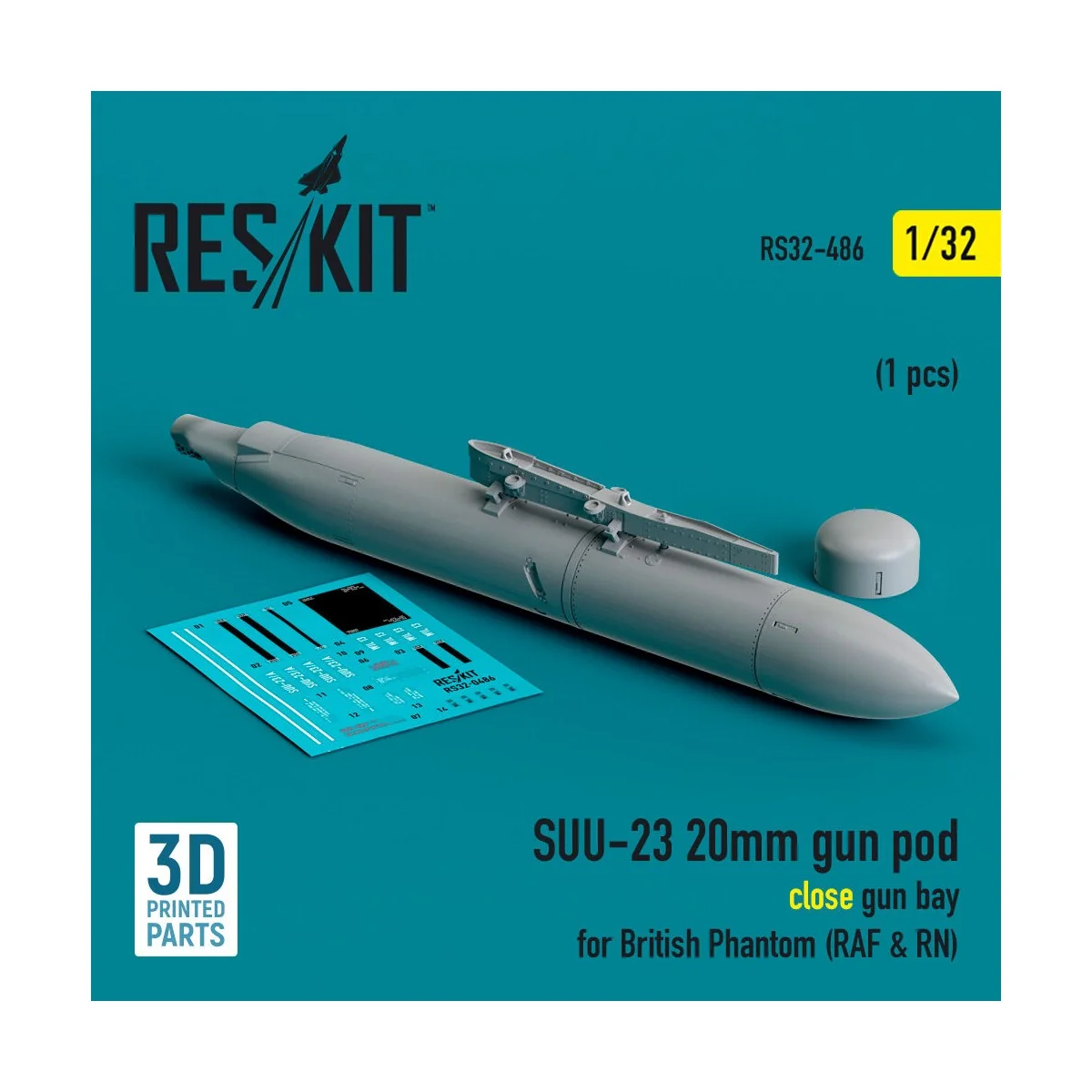 SUU-23 20mm gun pod (close gun bay) for British Phantom (RAF & RN) ...