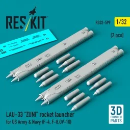 LAU-33 ZUNI rocket launcher for US Army & Navy (2 pcs) (F-4, F-8, O...