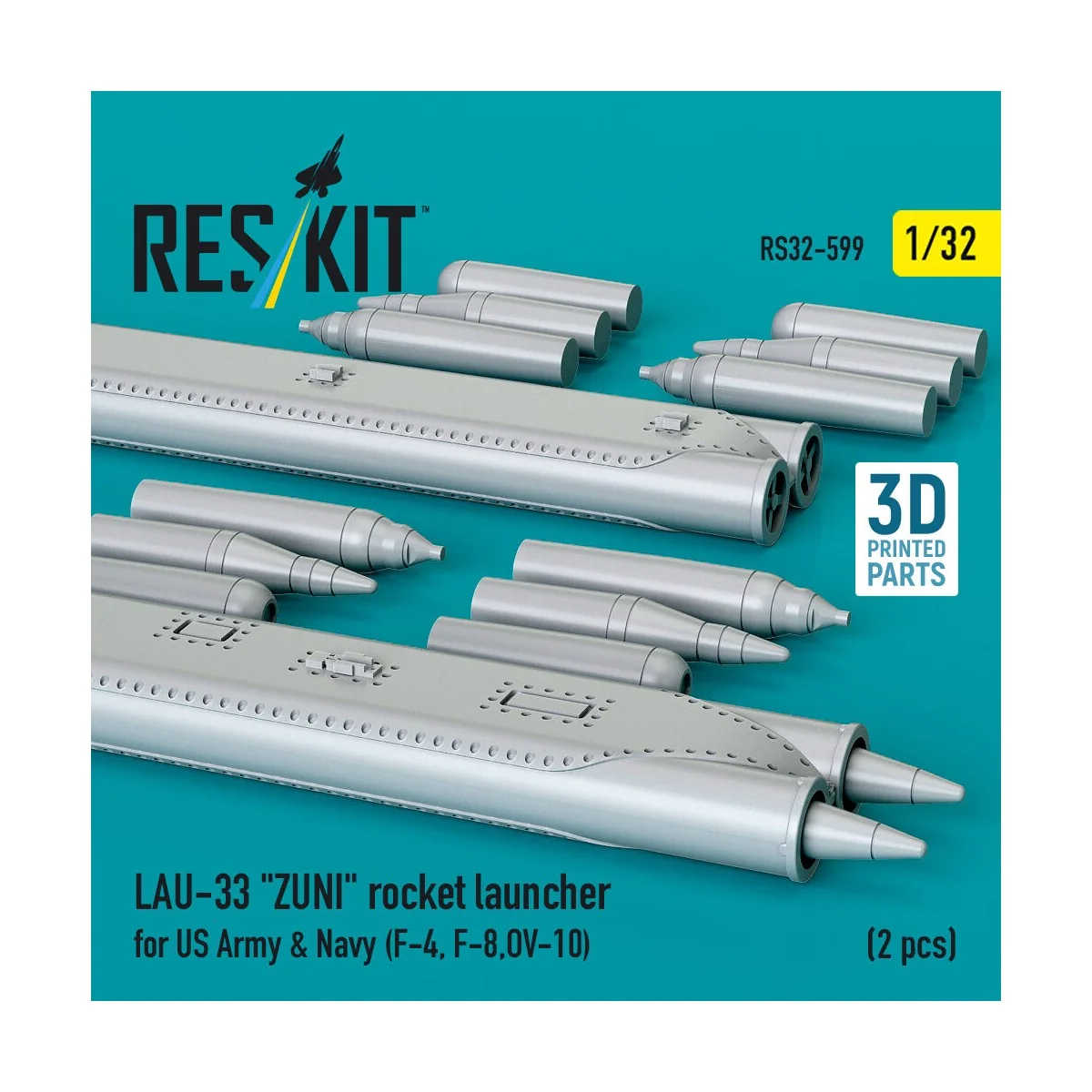 LAU-33 ZUNI rocket launcher for US Army & Navy (2 pcs) (F-4, F-8, O...