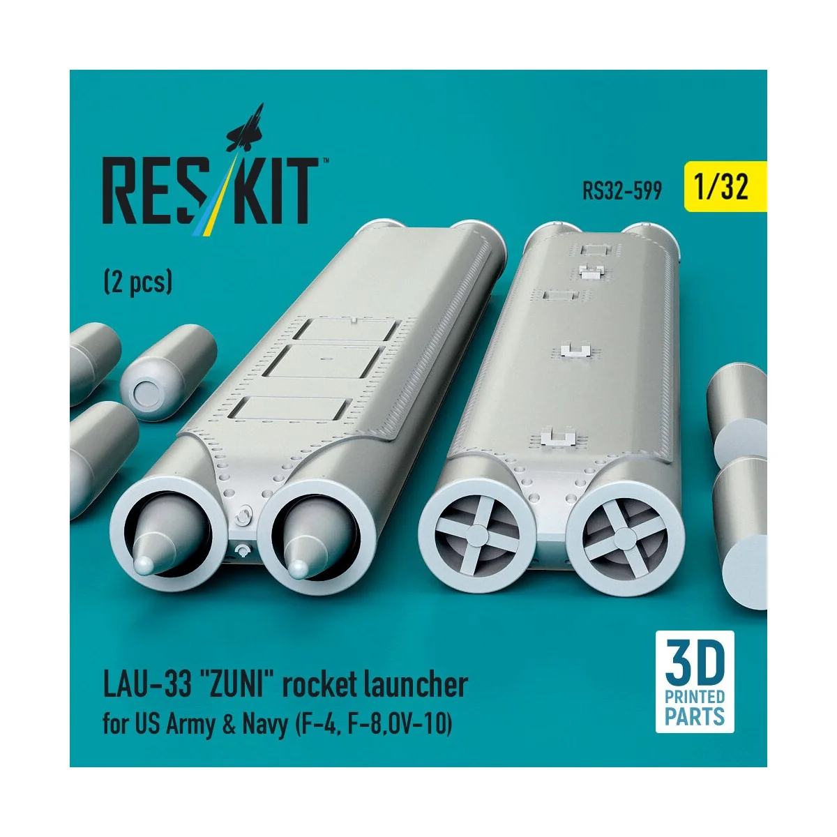 LAU-33 ZUNI rocket launcher for US Army & Navy (2 pcs) (F-4, F-8, O...