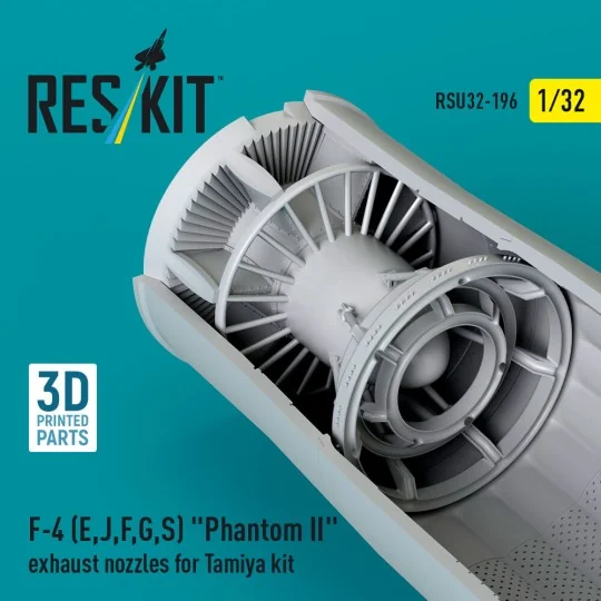 F-4 (E, J, F, G, S) Phantom II exhaust nozzles for Tamiya kit (3D P...