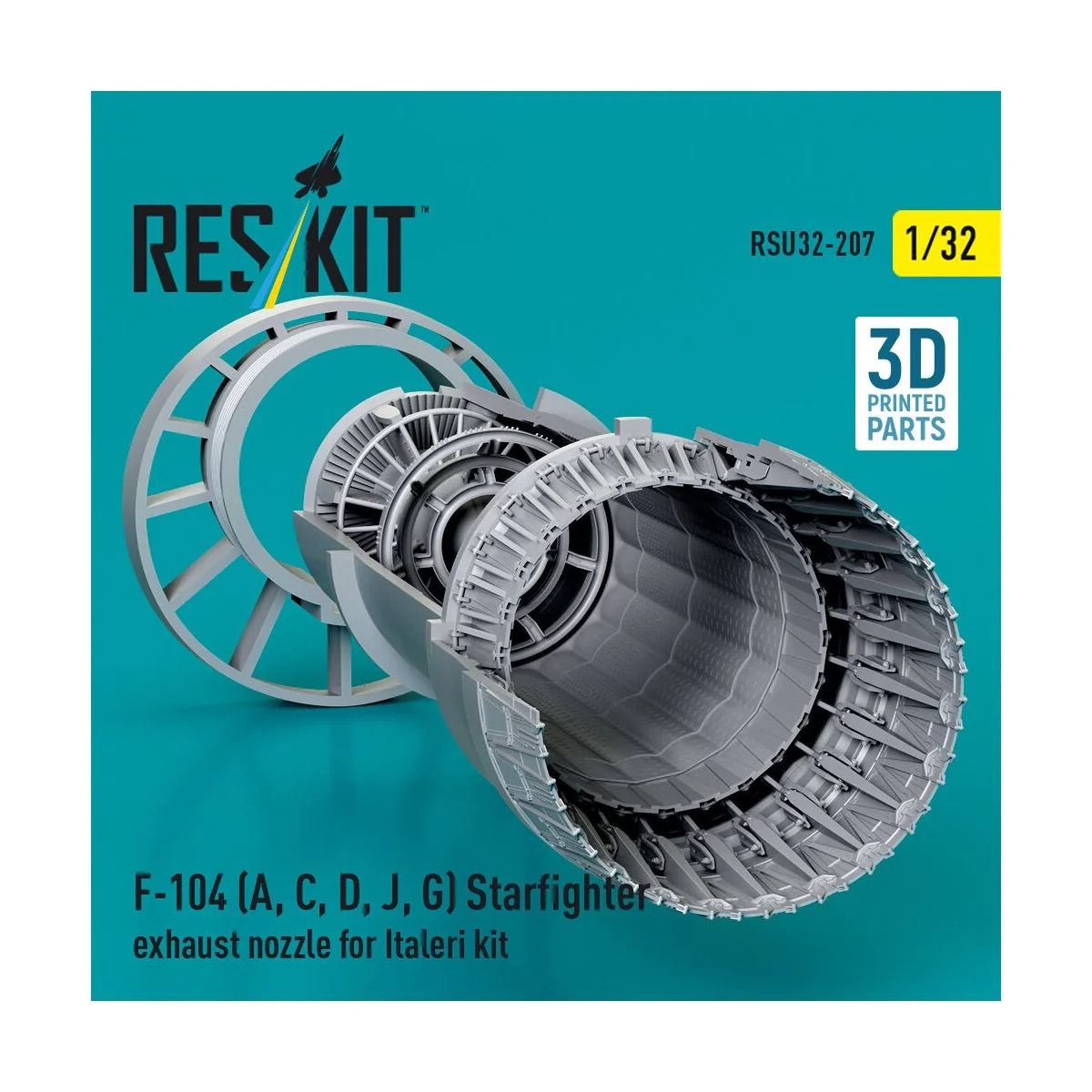 F-104 (A, C, D, J, G) Starfighter exhaust nozzle for Italeri kit (3...
