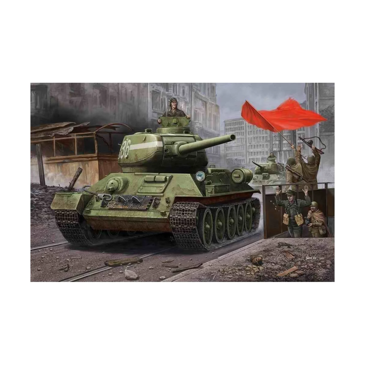 RussianT-34/85(1944 angle-jointed turret) tank - Hobby Boss 84809