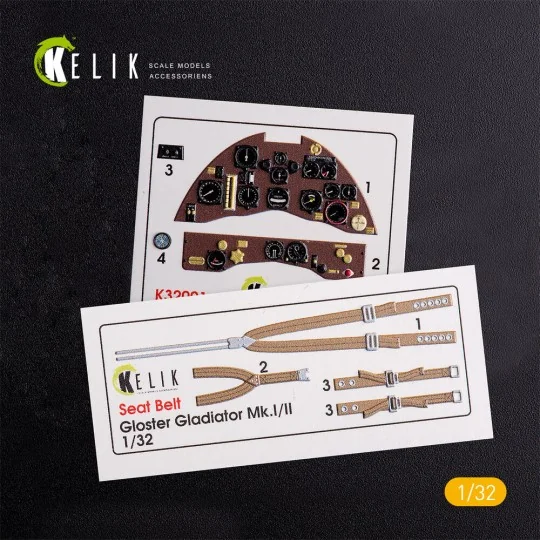 Gloster Gladiator Mk.II interior 3D decals for ICM kit, 1/32 - Keli...