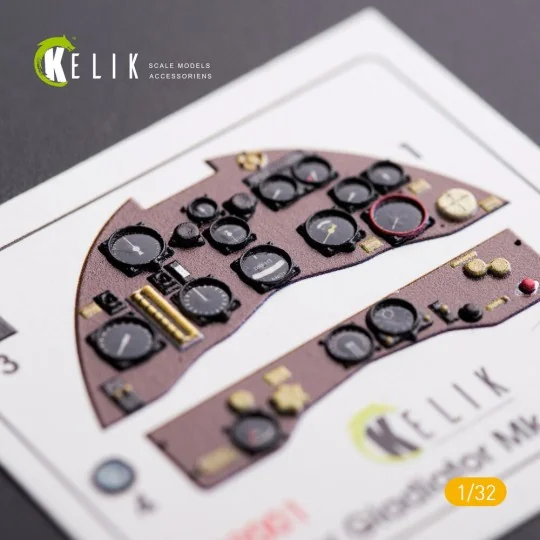 Gloster Gladiator Mk.II interior 3D decals for ICM kit, 1/32 - Keli...