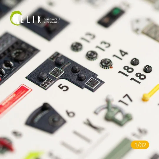 P-40M interior 3D decals for Trumpeter kit, 1/32 - Kelik K32005