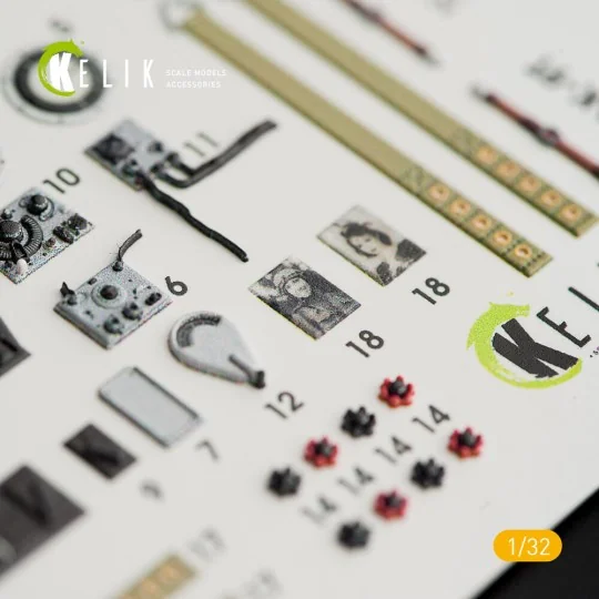 Yak-9T interior 3D decals for ICM kit, 1/32 - Kelik K32004