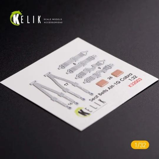 AH-1G Cobra interior 3D decals for ICM kit, 1/32 - Kelik K32003