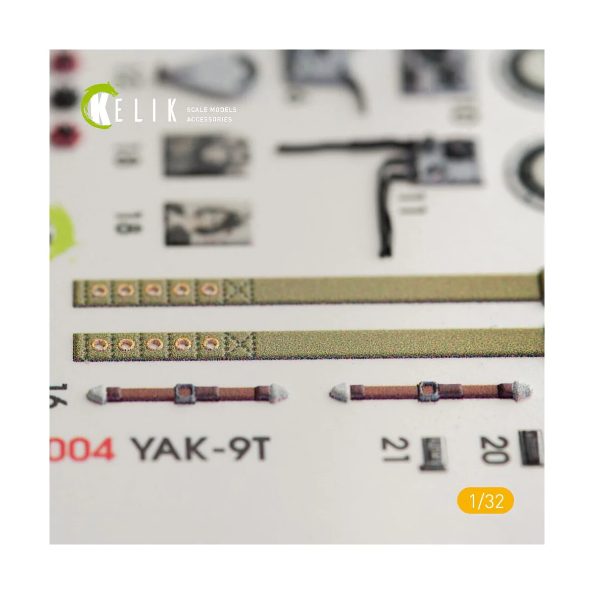 Yak-9T interior 3D decals for ICM kit, 1/32 - Kelik K32004