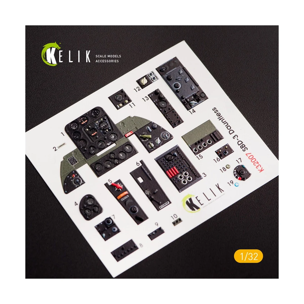 SBD-3 Dauntless interior 3D decals for Trumpeter kit, 1/32 - Kelik ...