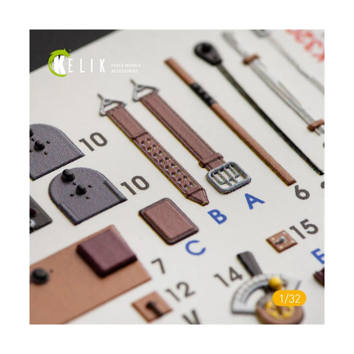 Ki-61-I interior 3D decals for Hasegawa kit, 1/32 - Kelik K32008