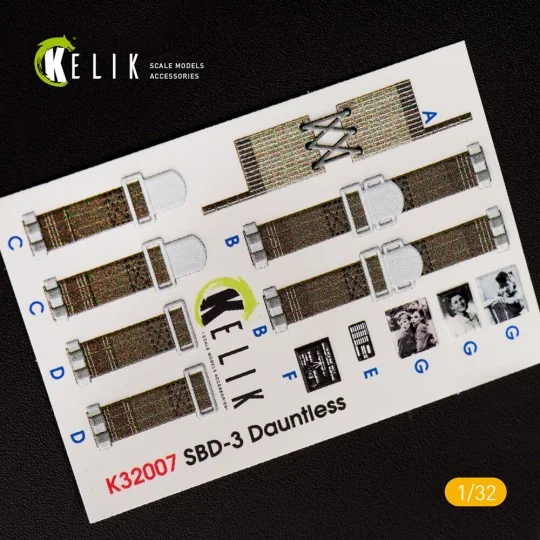 SBD-3 Dauntless interior 3D decals for Trumpeter kit, 1/32 - Kelik ...