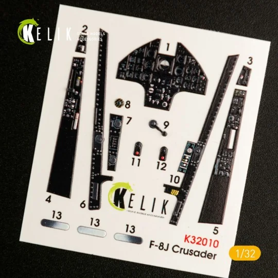 F-8J Crusader- Interior 3D Decal for Trumpeter kit, 1/32 - Kelik K3...