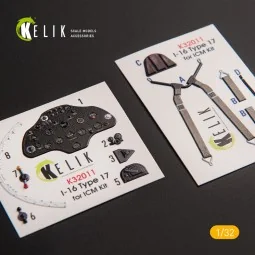 I-16 type 17 - Interior 3D Decal for ICM kit, 1/32 - Kelik K32011