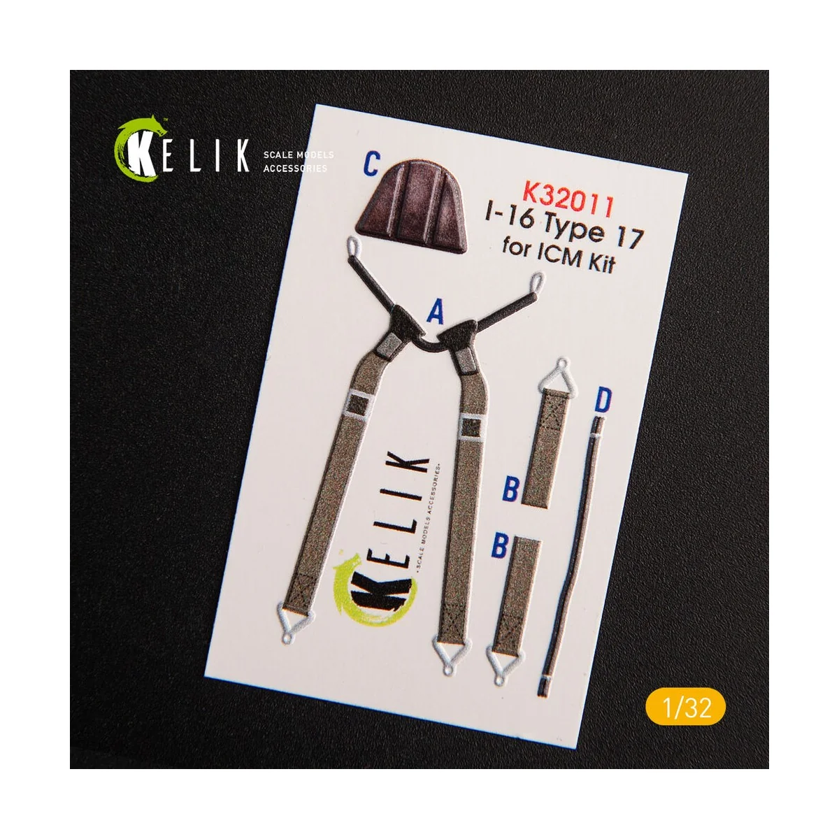 I-16 type 17 - Interior 3D Decal for ICM kit, 1/32 - Kelik K32011