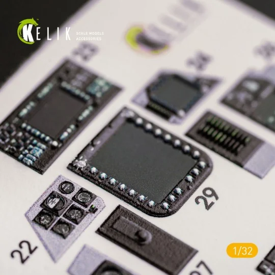 F-14D Super Tomcat - Interior 3D Decal for Trumpeter kit, 1/32 - Ke...