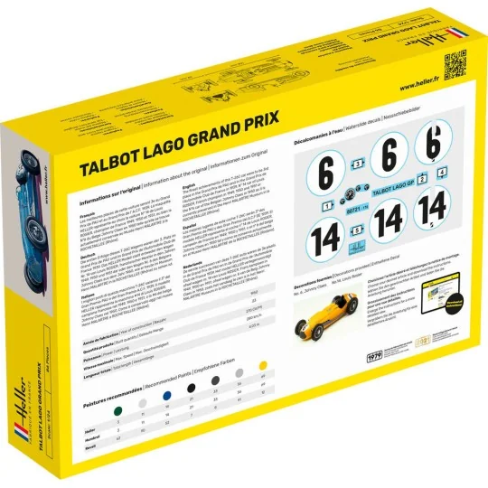 STARTER KIT Talbot Lago Grand Prix, 1/24 - Heller 56721 STARTER KIT Talbot Lago Grand Prix, 1/24 - Heller 56721