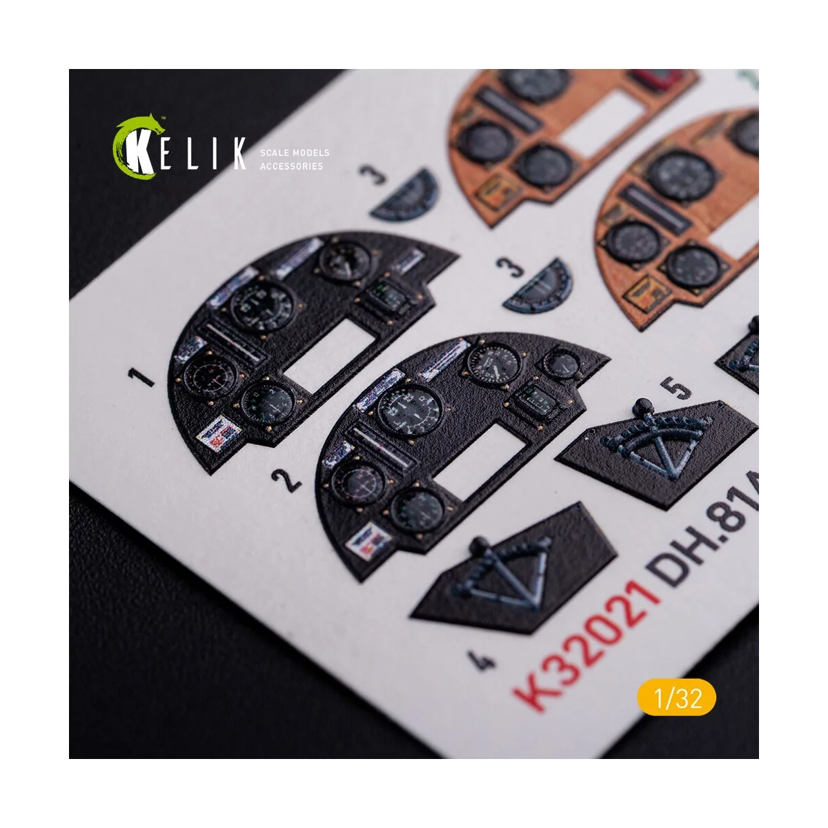 DH.81A Tiger Moth - Interior 3D Decal for ICM kit, 1/32 - Kelik K32021