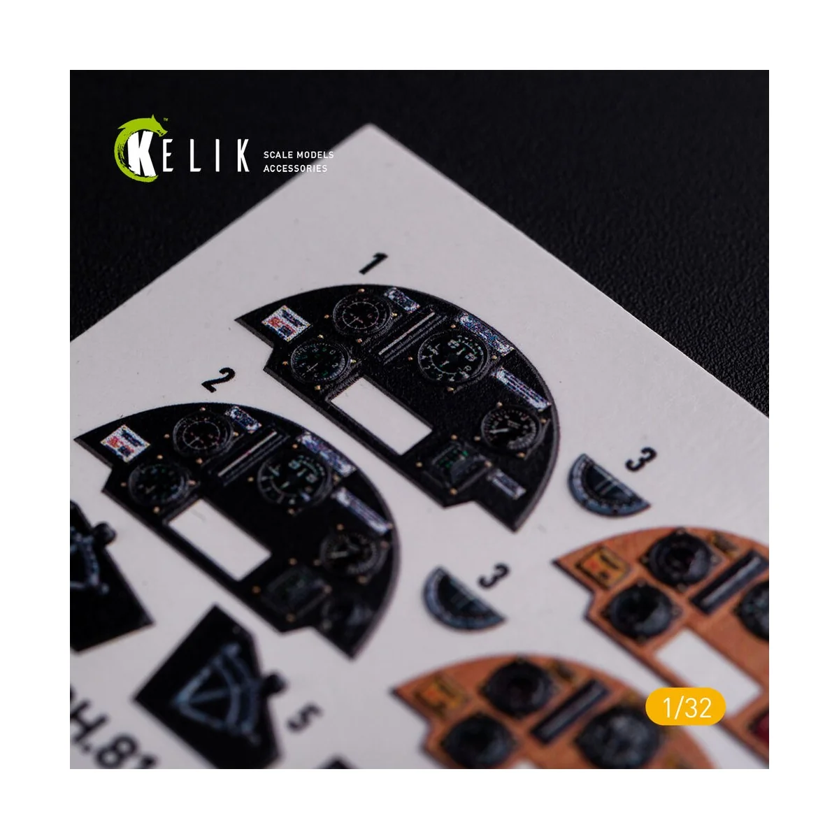 DH.81A Tiger Moth - Interior 3D Decal for ICM kit, 1/32 - Kelik K32021