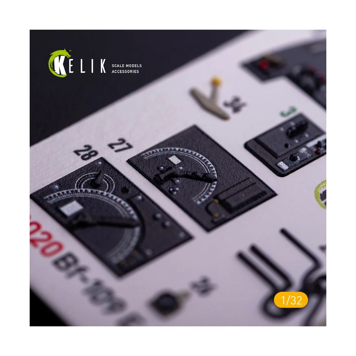 BF-109 E - Interior 3D Decal with 3D printed parts for Trumpeter ki...