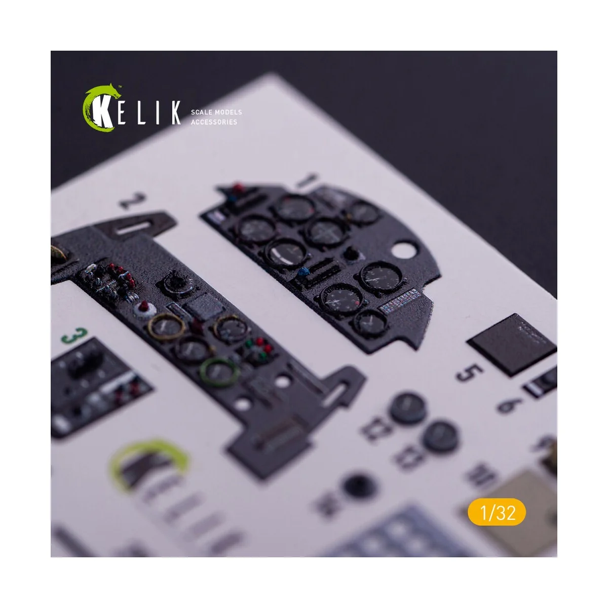 BF-109 E - Interior 3D Decal with 3D printed parts for Trumpeter ki...