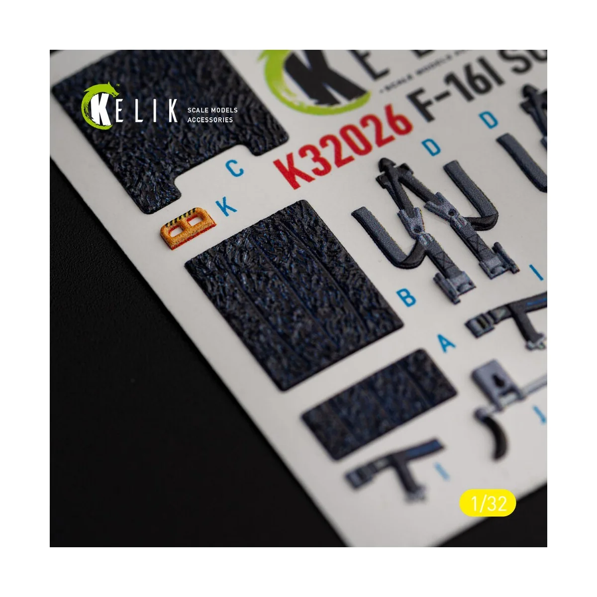 F-16I Sufa - interior 3D decals for Academy kit, 1/32 - Kelik K32026