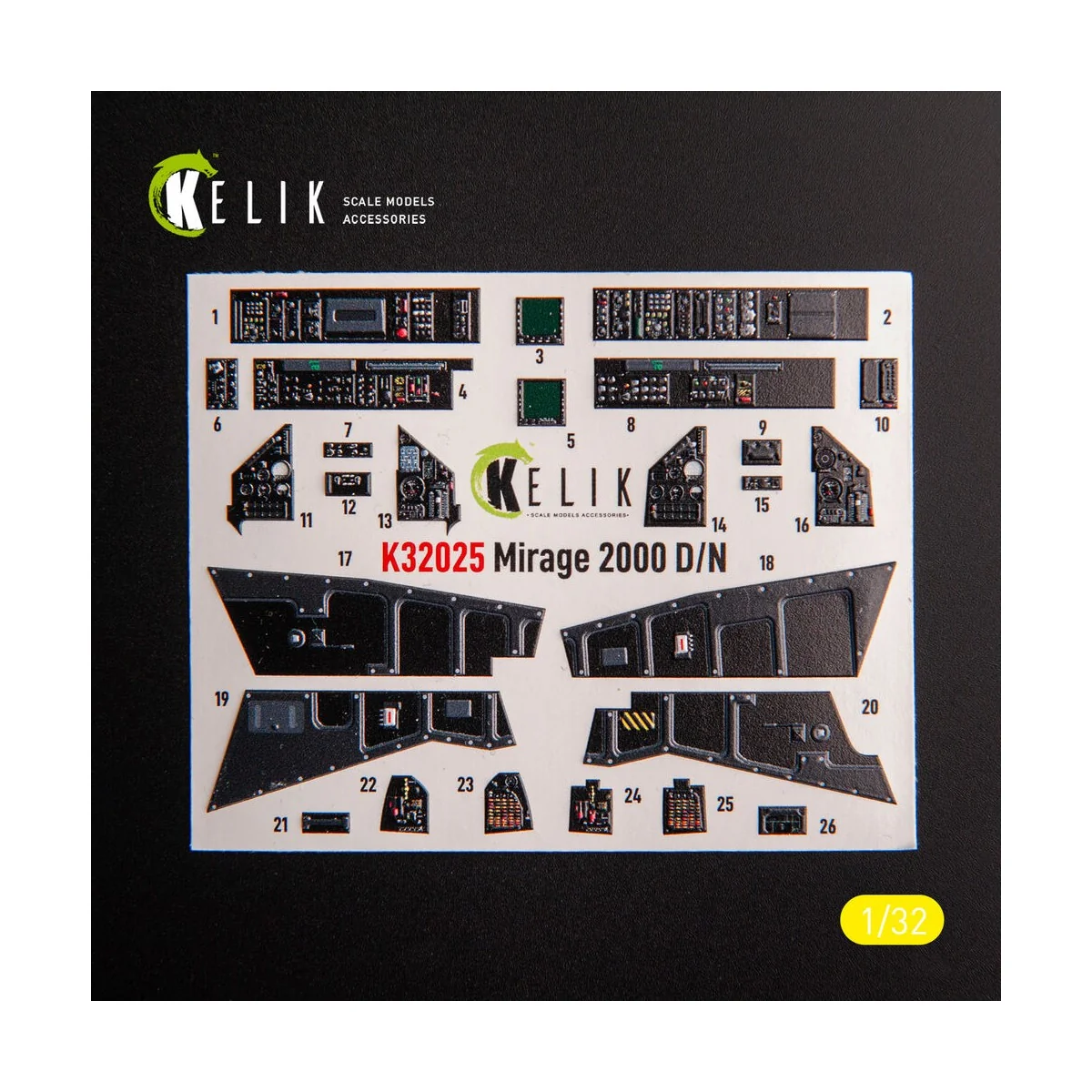 Mirage 2000D/N - interior 3D decals for Kitty Hawk/Zimi models kit,...