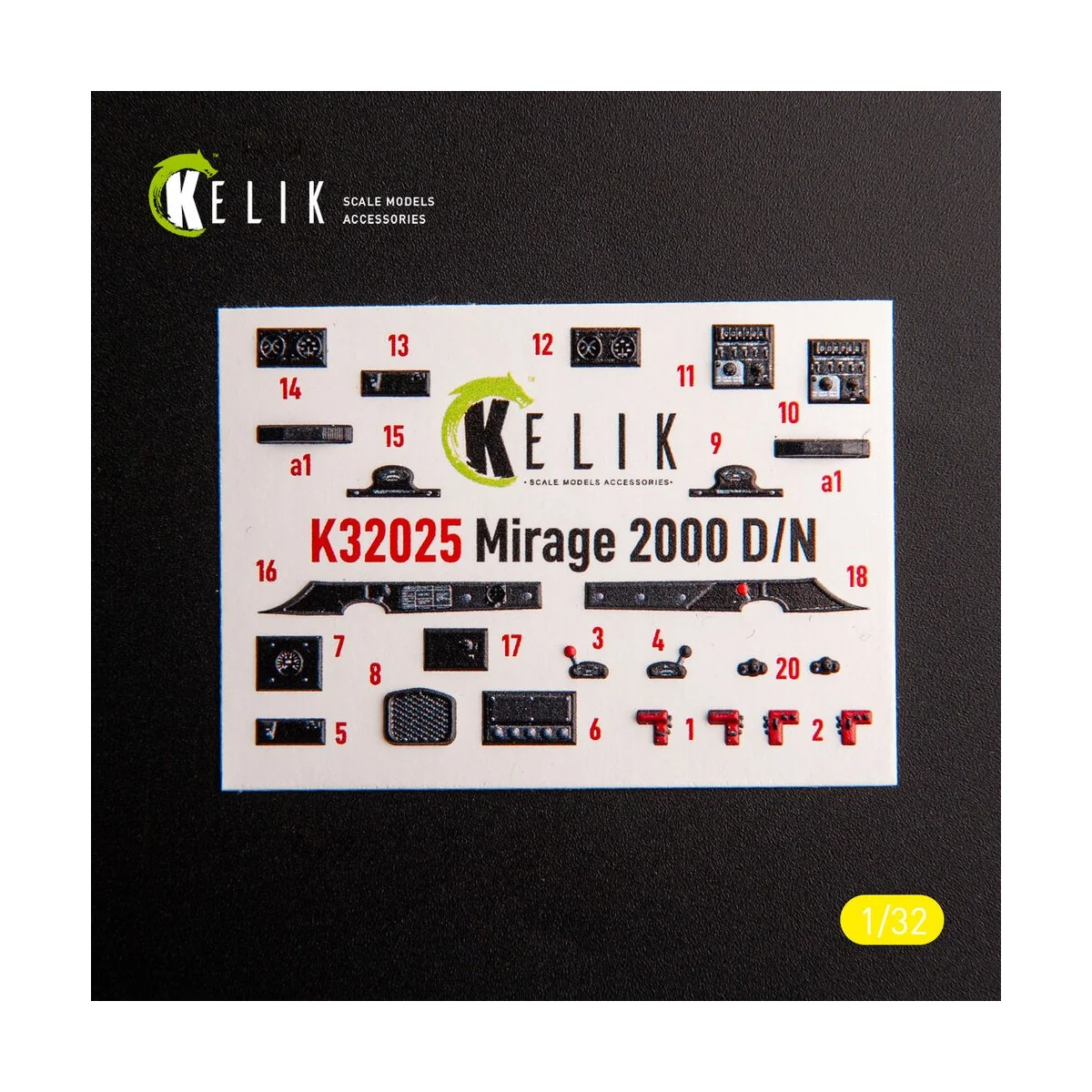 Mirage 2000D/N - interior 3D decals for Kitty Hawk/Zimi models kit,...