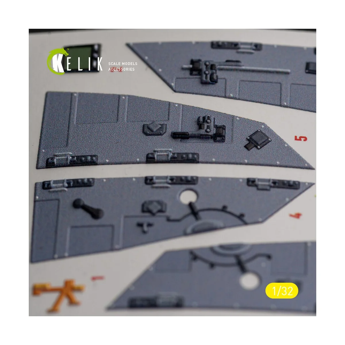 F-16I Sufa - interior 3D decals for Academy kit, 1/32 - Kelik K32026