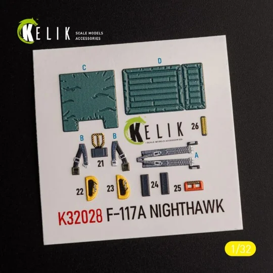F-117A - Type 2 interior 3D decals for Trumpeter kit, 1/32 - Kelik ...