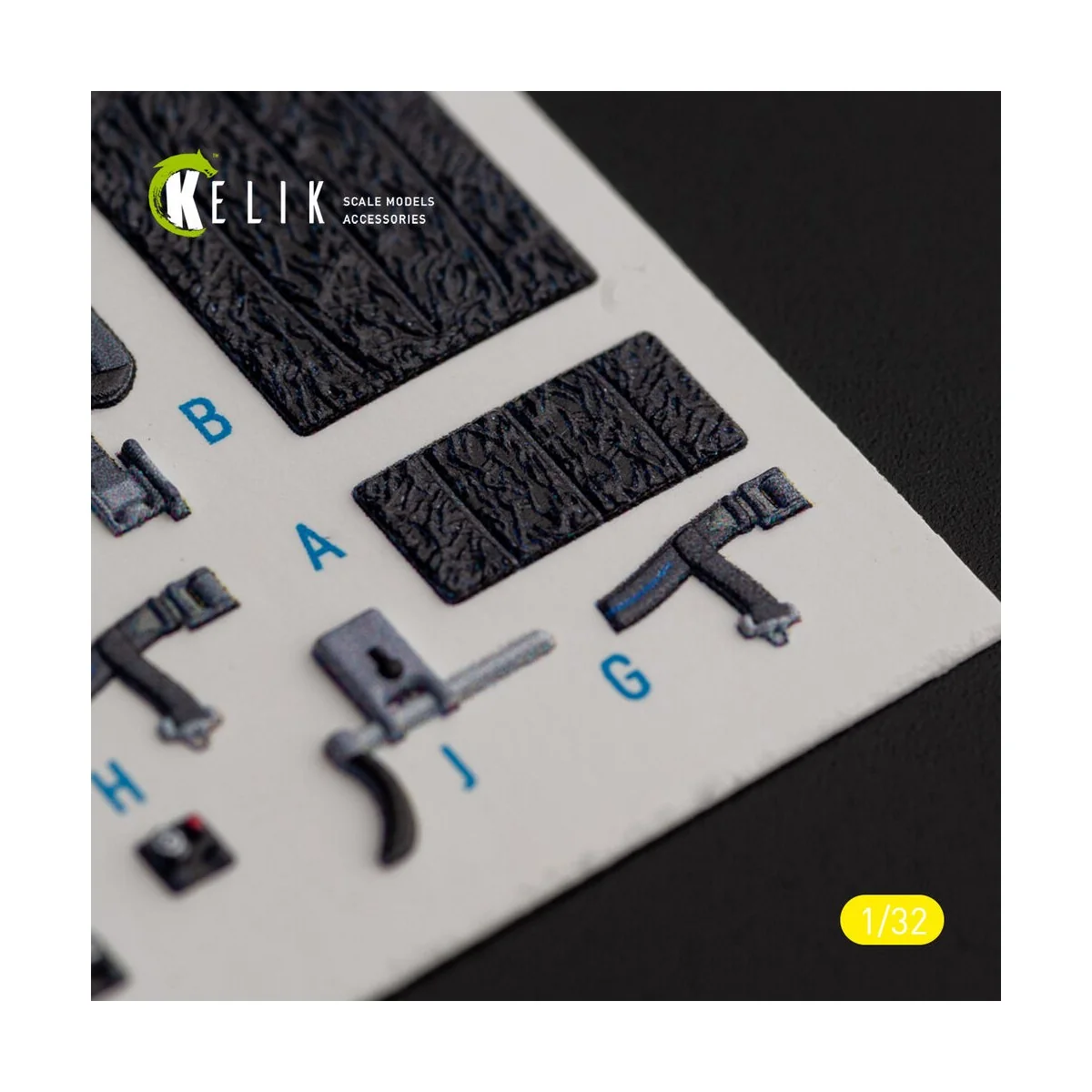 F-16I Sufa - interior 3D decals for Academy kit, 1/32 - Kelik K32026