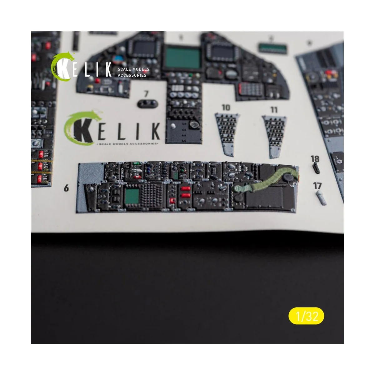 F-117A - Type 2 interior 3D decals for Trumpeter kit, 1/32 - Kelik ...