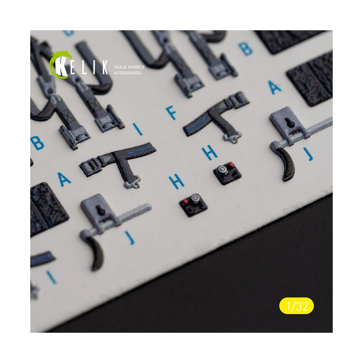 F-16I Sufa - interior 3D decals for Academy kit, 1/32 - Kelik K32026