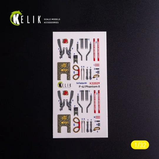 F-4J - interior 3D decals for Tamiya kit, 1/32 - Kelik K32029