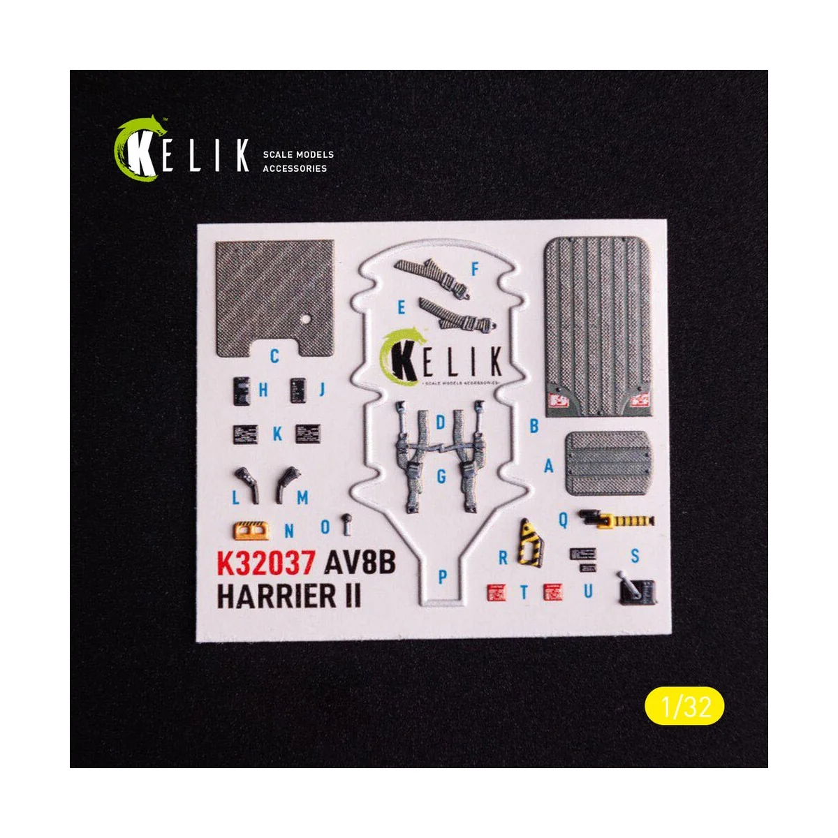 AV-8 Harrier - interior 3D decals for Trumpeter kit, 1/32 - Kelik K...