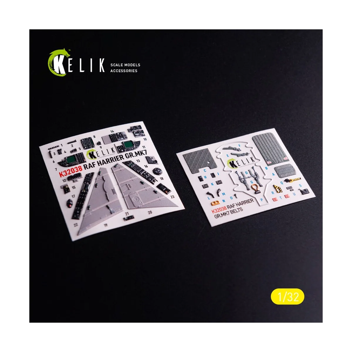 GR.MK7 Harrier - interior 3D decals for Trumpeter kit, 1/32 - Kelik...
