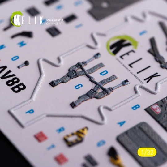 AV-8 Harrier - interior 3D decals for Trumpeter kit, 1/32 - Kelik K...