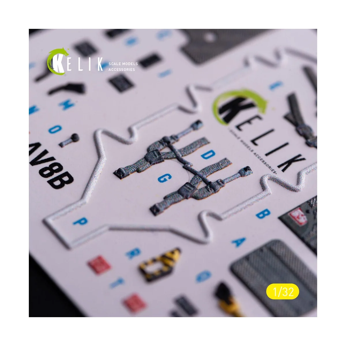 AV-8 Harrier - interior 3D decals for Trumpeter kit, 1/32 - Kelik K...