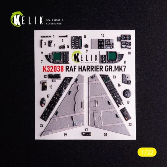 GR.MK7 Harrier - interior 3D decals for Trumpeter kit, 1/32 - Kelik...