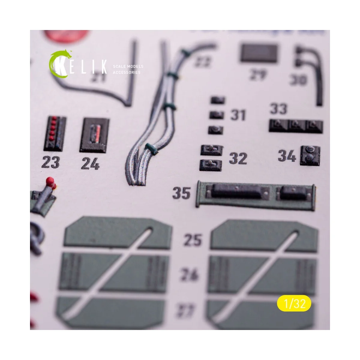 Spitfire Mk VIII - interior 3D decals for Tamiya kit, 1/32 - Kelik ...